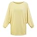 Suimiki Women's Batwing Sleeve Pullover Loose Sweater Blouse Top Apricot X-Large