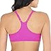 Fruit of the Loom womens Adjustable Shirred Front Racerback Sports Bra, Neon Pink Heather/White/Grey - 3-pack, 44 US