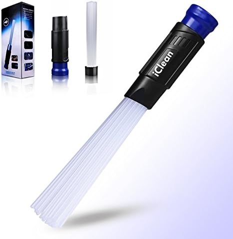 iCleanUniversal Vacuum Attachments As Seen On TV &amp; Dryer Vent Cleaner Kit, Brush and Great for Car &amp; Computer, Vents, Drawers and Tools