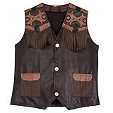 AMSCAN Cowboy Vest Deluxe Halloween Costume Accessory for Adults, One Size