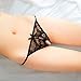 Panties,Tosangn Women Lace Crotchless Panties Low-Waisted Thong With Pearls Massaging Underwear (Black)