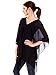 Simplicity Women's Sheer Chiffon Caftan Wrap Poncho Tunic Top,Black