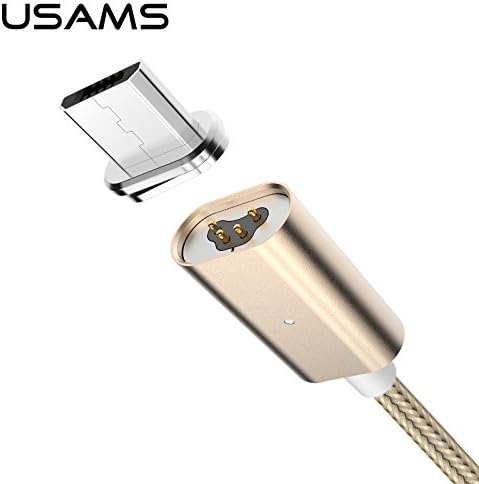 1M 2.4A Quick Charging Metal Nylon Weave Braid Magnetic Cble Micro USB Sync Data Cable Amazenar® With...
