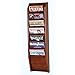 Wooden Mallet 7-Pocket Cascade Magazine Rack, Mahogany