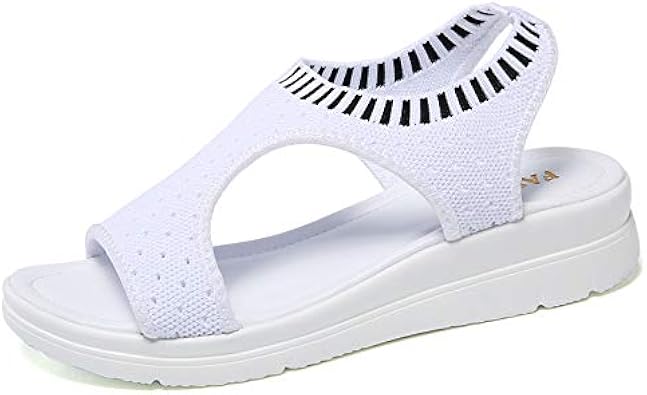 stretchy sandals for wide feet