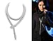 OUMOU Flexible Bendable Snake Jewelry Necklace Gothic Magnetic Choker Necklace - Versatile Can be used as Waistband Bracelet (White)