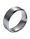 FANSING Mens 8mm Titanium Stainless Steel Ring Bands