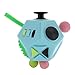 FIDGET DICE 12 Sides Anti-Anxiety and Depression Cube Fidget Toy for Children and Adults (Blue, Normal)