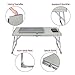Milliard Aluminum Laptop Foldable Table, Breakfast in Bed Tray, Standing Desk and Couch Desk for Home Office and Travel – Folds in Half with Interior Storage Space Durable.
