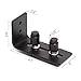 Nordstrand Barn Door Floor Guide Roller - Adjustable Wall Mount Hardware Kit for Sliding Doors - Black Powder Coated Stainless Steel - Bottom Stay Channel Wheel Rollers Flush with Floor