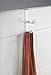 mDesign Over The Door Organizer Hooks for Coats, Hats, Robes, Towels - Set of 3, Double Hook, Clear