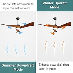 Sofucor 52'' Ceiling Fan with Lights Remote