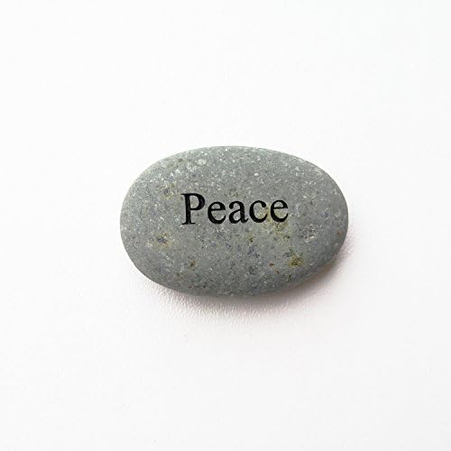 Garden Age Supply Pebble Engraved Stone Inspirational Sandblast, Assorted Color Natural Beach Pebble Rock, 1-3.5" Vase Filler