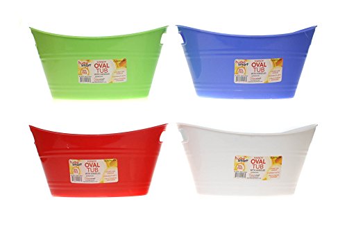 Plastic Storage Tub (12.7" x 10.1" x 11.4") - 4 colors assorted (Green, Blue, Red,White)
