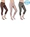 Sexy Basics Womens 3 Pack Stretch Cotton Light & Bright Capri Legging Tights
