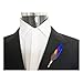 Sunny Home Men's Colorful Feather Handmade Lapel Pin Boutonniere for Suit(Pack of 6)
