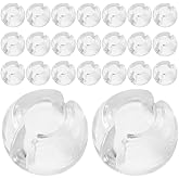 MAGICLULU Bead Chain Crimp Stopper for Vertical Blinds Roller Shades Clear Adjustable Beaded Chain Connector Window Curtain Fixture Pom Material 0.31X0.31 Inch