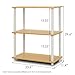 Furinno Turn-N-Tube Display Rack, 3-Tier Single, Beech