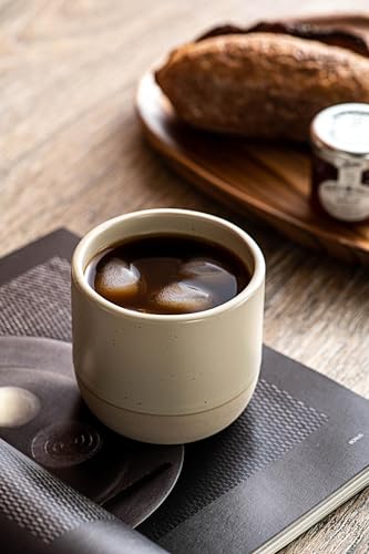 4 Pcs 8 oz Espresso Cups Set, 230ml Ceramic Coffee Cups, Small Tea & Demitasse Cups for Tea or Coffee, Coffee Mug for Home or Office