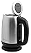OVENTE Electric Tea Kettle Stainless Steel 1.7 Liter Portable Instant Water Boiler Heater 1100W Power Fast Boiling with Cordless Body and Automatic Shut Off for Coffee Milk Chocolate Silver KS27S