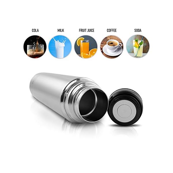 Thermoskanne Vacuum-Isolierfalsche 0,75 Liter Edelstahl BPA-Frei mobiler Kaffeebecher, Tee Kafee Thermosflasche… – Bild 4