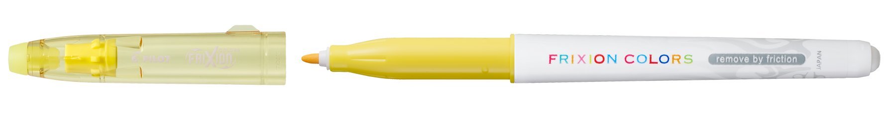 Pilot Frixion Colors Erasable Fibre Tip Colouring Pen - Yellow, Pack of 12