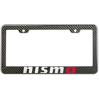 LuxeAccessories Nismo License Plate Frame Carbon Fiber Look Style Glossy Plastic