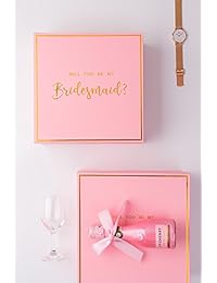 Caja de regalo rosa para dama de honor