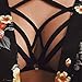 liwei18 Women's Harness Body Bra Black Belt Elastic Cupless Cage Bra Bralette Crop Top