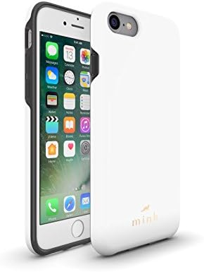 iPhone 7, iPhone 8 Protective Phone Case from Mink - Madison Series - Soft-Touch Coating. Detachable Hard Rubber Inner Liner - Slim, Sturdy, Lightweight and Beautiful - White and Black