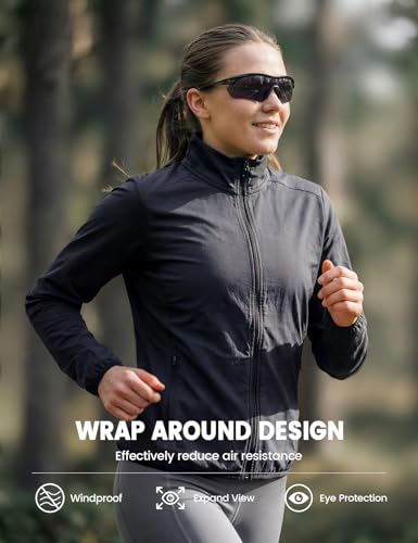 Lamicall 22g Polarizados Lentes para Correr - UV400 Protección, TR90 Marco, Lentes Deportivos Hombre Mujer, Gafas de Sol para correr, Ciclismo, Pesca Golf Manejar