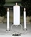 Wedding Accessories, Unity Candle Stand, Triple Heart, Silver, 10.5-Inches x 5.5-Inches