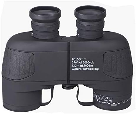 ZLL Telescope -10X50 Compass Binoculars High-Definition Hd Fishing Telescope,Black,One Size