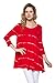 Frumos Womens Tunic 3/4 Sleeve Comfy Loose Fit Tie Dye Tunic Top