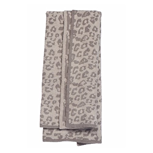 Barefoot Dreams CozyChic Barefoot in The Wild Gray One Size,Leopard