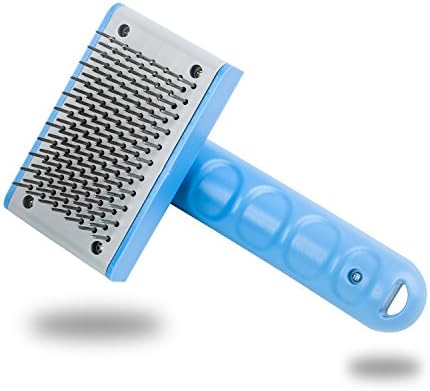 Onlypets Halloween Pet Self Cleaning Slicker Brush Dog Grooming Comb Pet Demattig Combs, Blue