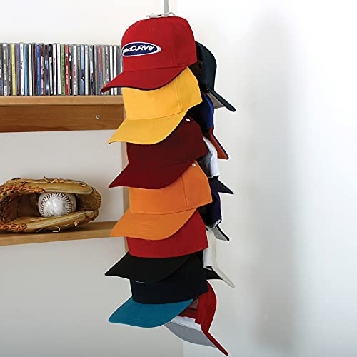 Perfect Curve Cap Rack Pro System Hat Rack for Baseball Caps Over Door Organizer Baseball
