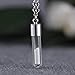 Luminous Pendant Necklace,Haluoo Creative Glow in The Dark Transparent Glass Bottle Pendant Necklace Silver Long Sweater Chain Necklace for Women Teen Girls Kids Toy Jewelry Gifts (Transparent)thumb 4
