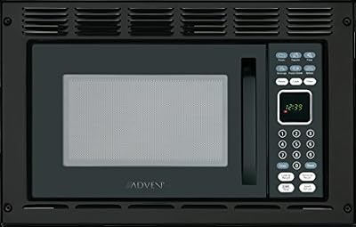 Advent MW912BK Black Built-in Microwave Oven with Trim Kit specially built for RV Recreational Vehicle, Trailer, Camper, Motor Home, Boat etc., 0.9 cu.ft. capacity, 900 watts of cooking power and 10 adjustable power levels let you boil, reheat, defrost an
