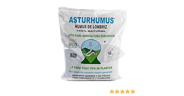 Humus de Lombriz Asturhumus 100% Ecológico - 10 kg: Amazon.es: Jardín