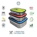 SunCraft Stainless Steel Bento Lunch Boxes - Set of 3 - Leak Proof BPA Free Food Storage Containers - Fork and Spoon Travel Silverware Set Included - Great for Adults and Kids