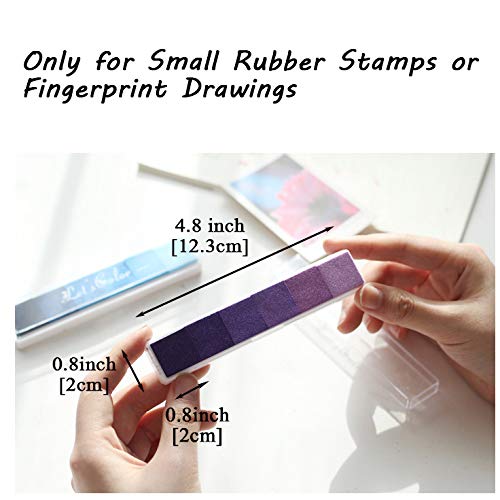 Aphlos Craft Ink Pad Stamps DIY Color, 36 Colors Rainbow Finger Ink Pad for Kids Finger-Print Drawing, Small Rubber Stamp - Thumbnail 3