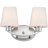 Maxim Lighting 11832SWSN Shelter-2 Light Bath Vanity-13 Inches Wide by 9.5 inches high, Finish Color: Satin Nickel