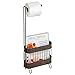 iDesign Twillo Free Standing Toilet Paper Holder and Newspaper and Magazine Rack for Bathroom - Bronze