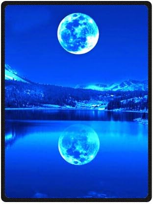 Sea Moon Stars Blanket 58" x 80" Fleece Blanket (Large)