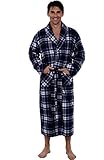 Del Rossa Men's Flannel Robe, Soft Cotton Bathrobe