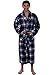 Del Rossa Men's Flannel Robe, Soft Cotton Bathrobe