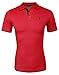 Coofandy Men's Casual Short Sleeve T-shirt Contrast Color Polo Shirts