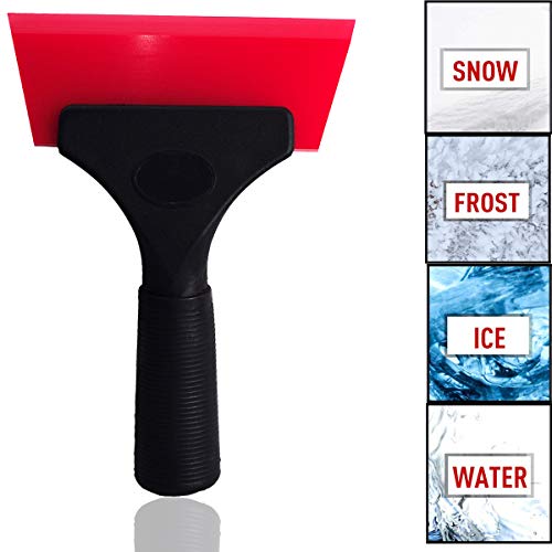 Wekoil Ice Scraper Window Squeegee Rubber Squeegee Water Wiper Cleaner Shower Glass All Purpose Car Squeegee with Anti-Slip Good Grip Handle for Home Kitchen Auto Windshields & Much More!