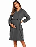 Ekouaer Postpartum Robes Labor Gown for Hospital